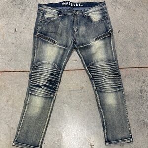 Men's Washed Gray Skinny Jeans
